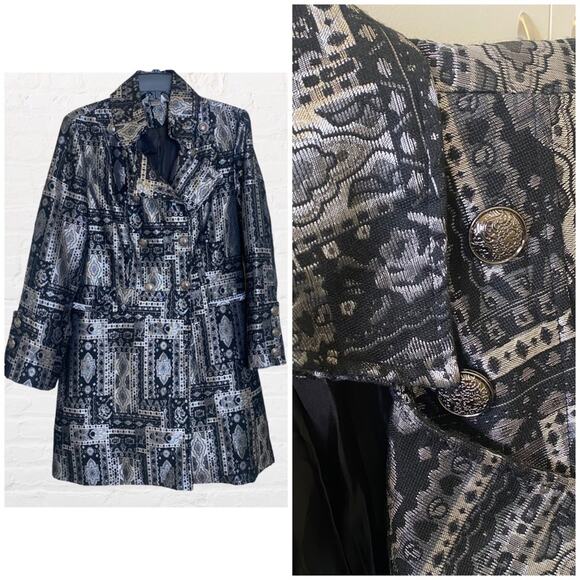 Christopher & Banks metallic silver and black jacket - Picture 1 of 8